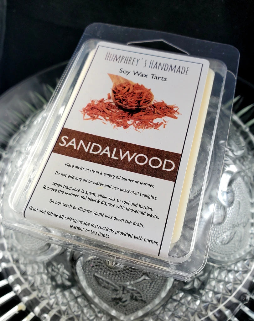 SANDALWOOD Wax Melts | Soy Wax Tarts | Hand Poured Soy Wax | USA Made